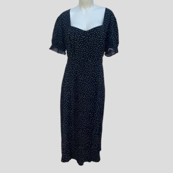 NWT Torrid Black & White Polka Dot Maxi Dress - Picture 1 of 13